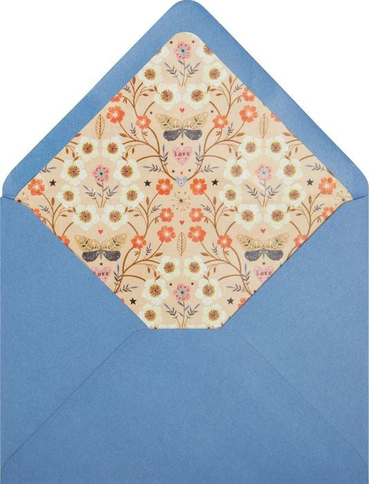 Envelope with Floral Boxed Notes