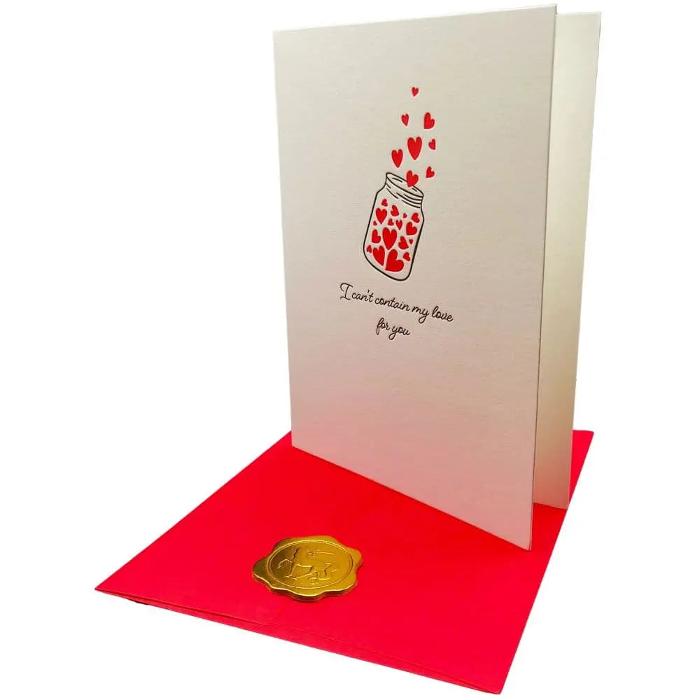 Contain My Love Valentine's Day Card