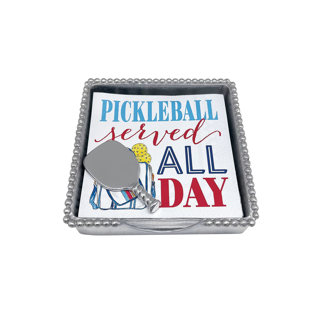 Pickleball Beaded Napkin Box Set