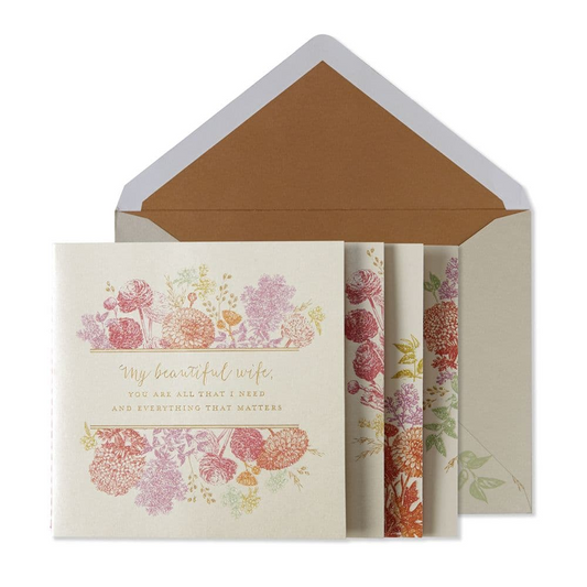 Floral Wife Anniversary Card