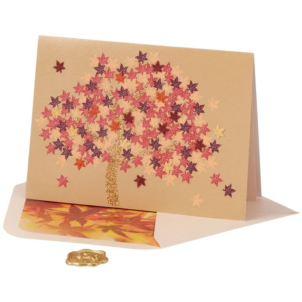 Vellum Japanese Maple Tree Blank Card