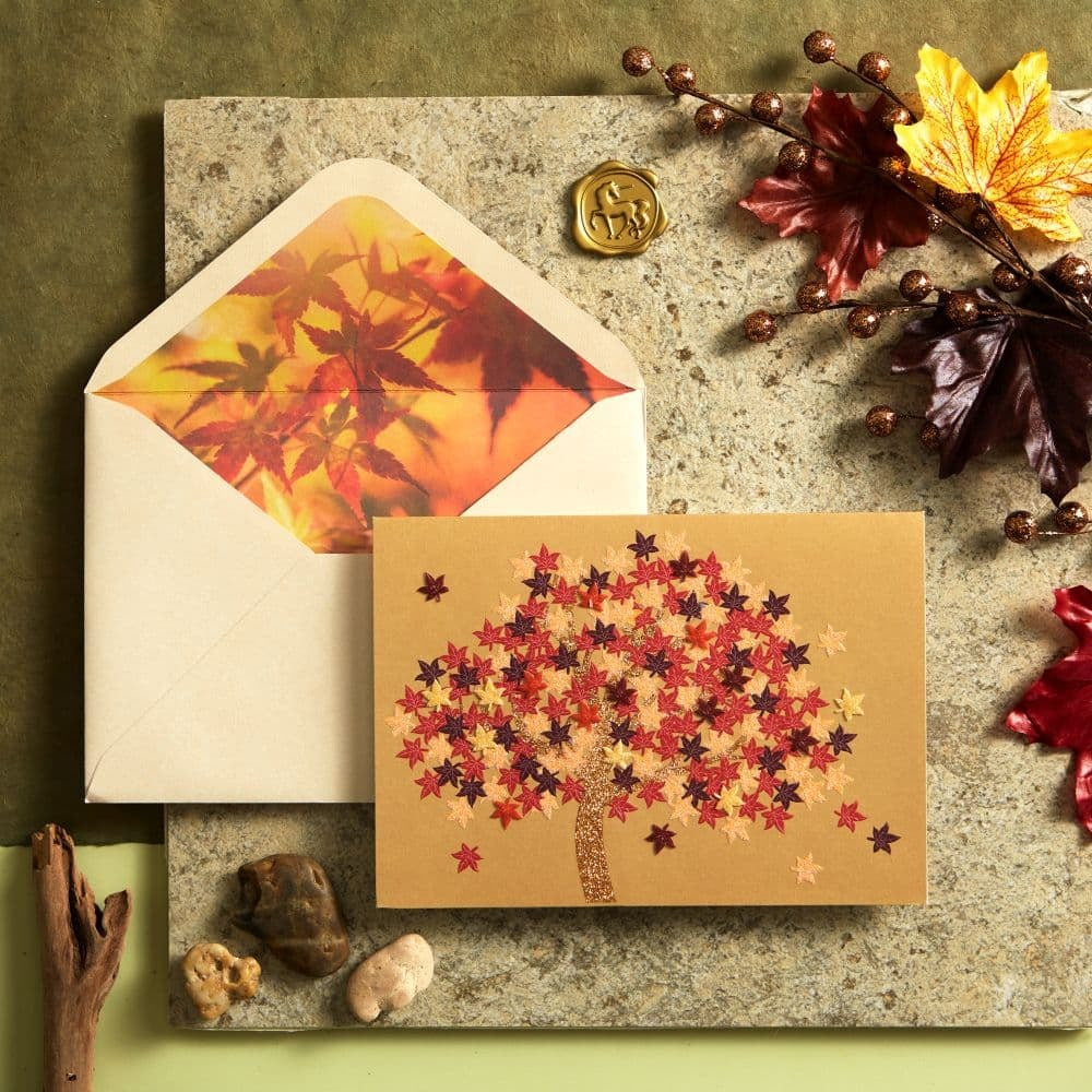 Vellum Japanese Maple Tree Blank Card