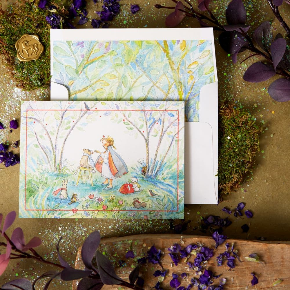 Nurse with Animals Get Well Card