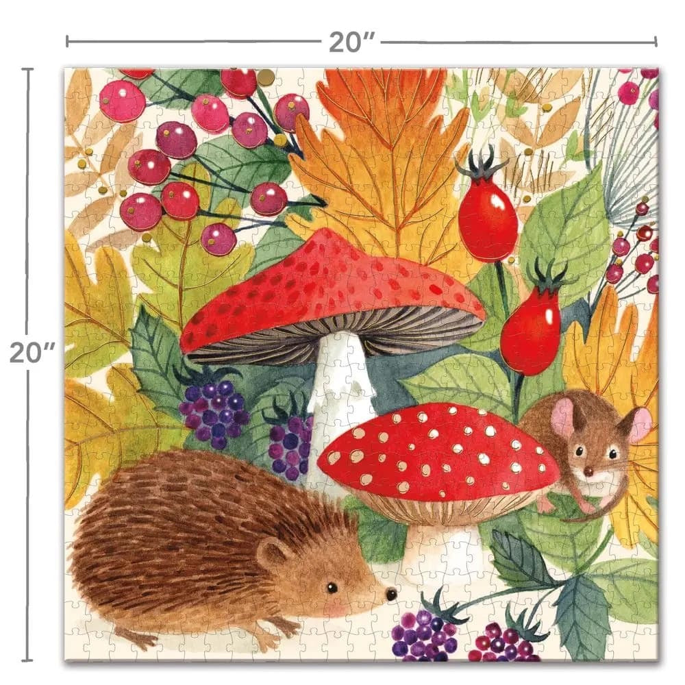 Enchanted Garden Hedgehog and Mushroom Puzzle