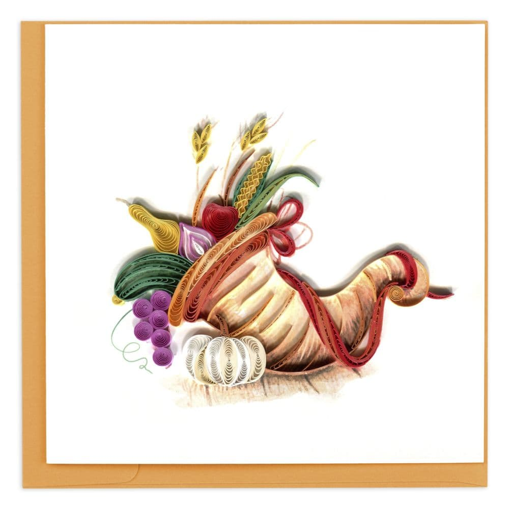 Quilled Cornucopia Thanksgiving Card