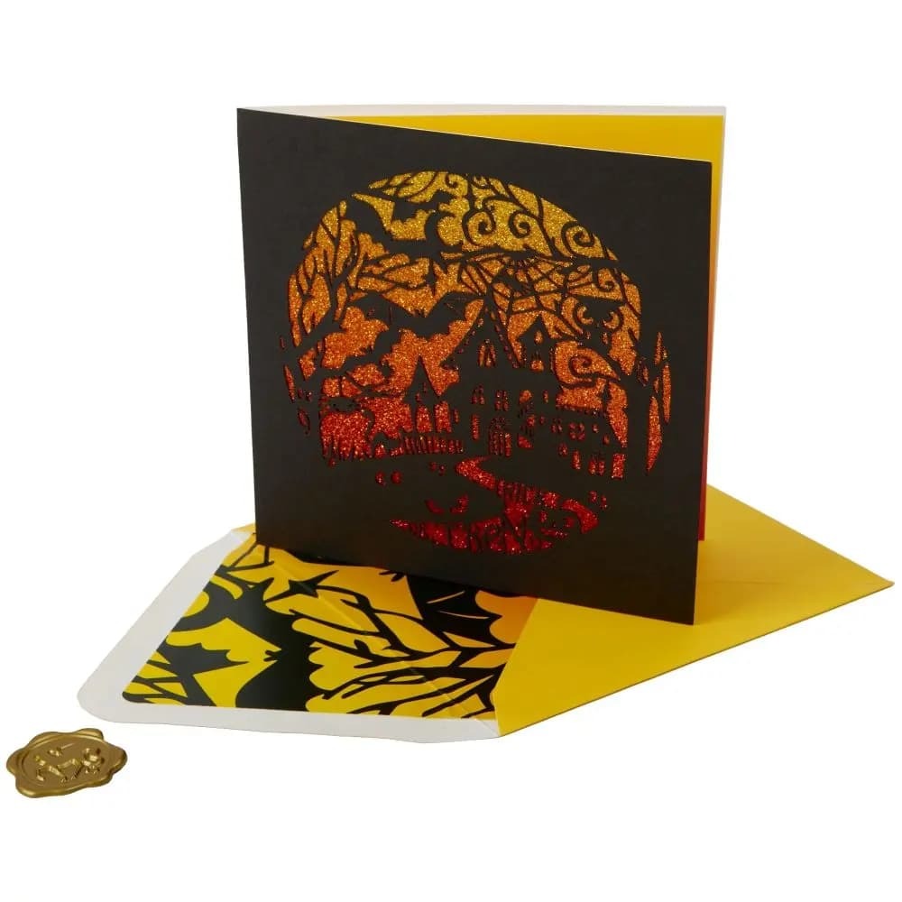 Laser Cut Haunted House Halloween Card