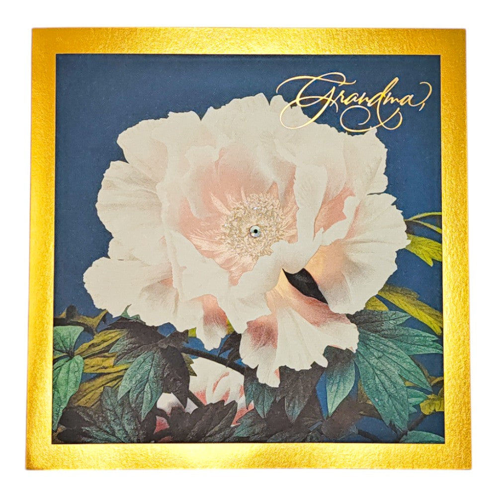 Pink Rose On Blue Grandma Mother's Day