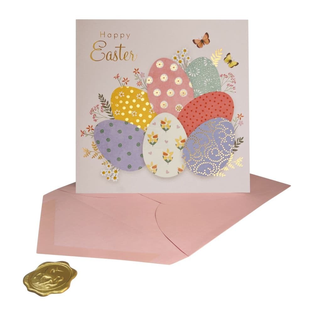 Patterned Eggs Easter Card