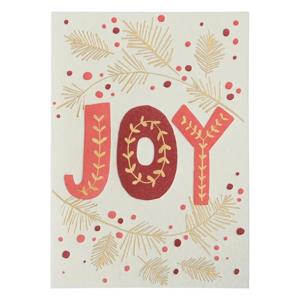 Joy Lettering Christmas Card