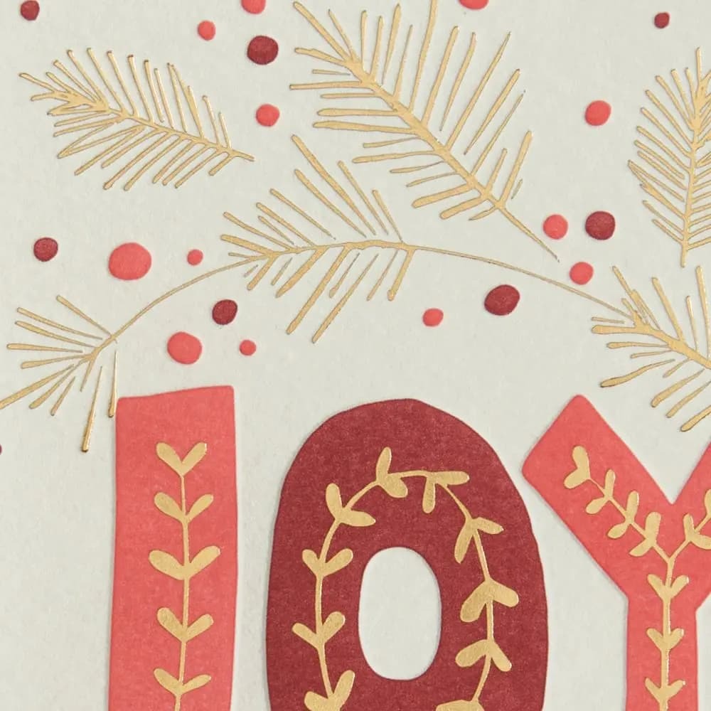 Joy Lettering Christmas Card
