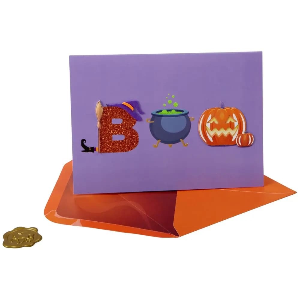 Boo Lettering Halloween Card