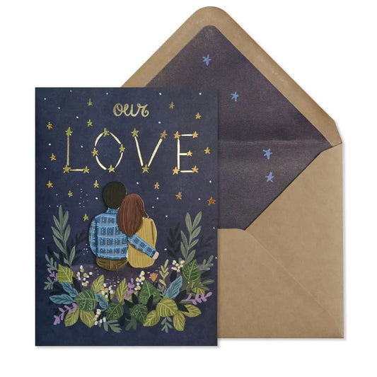 Couple Looking At Night Sky Fathers Day Card