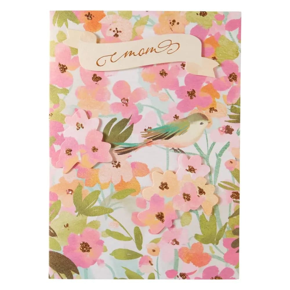 Bird In Flowers Mother's Day Card