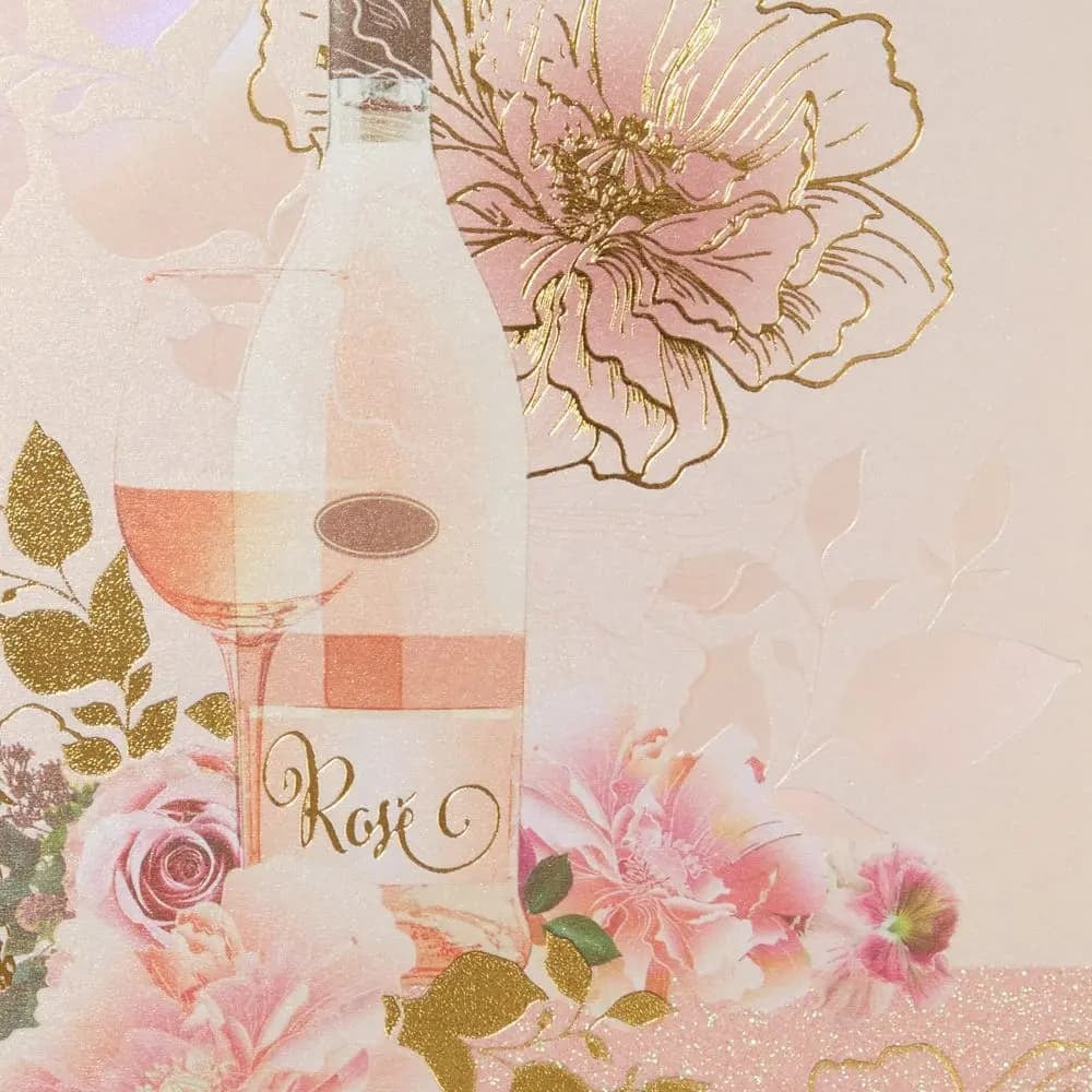 Wine And Flowers Mother's Day Card
