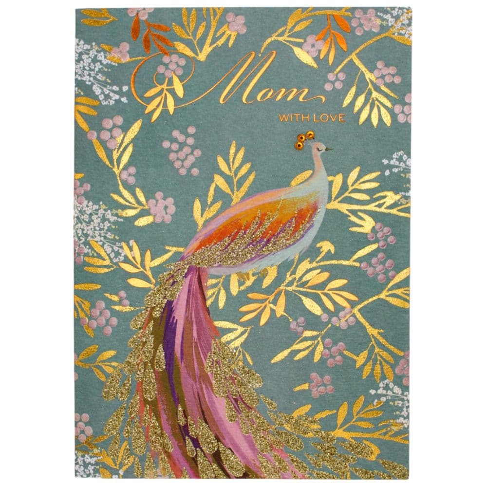 Peacock On Teal Mother's Day