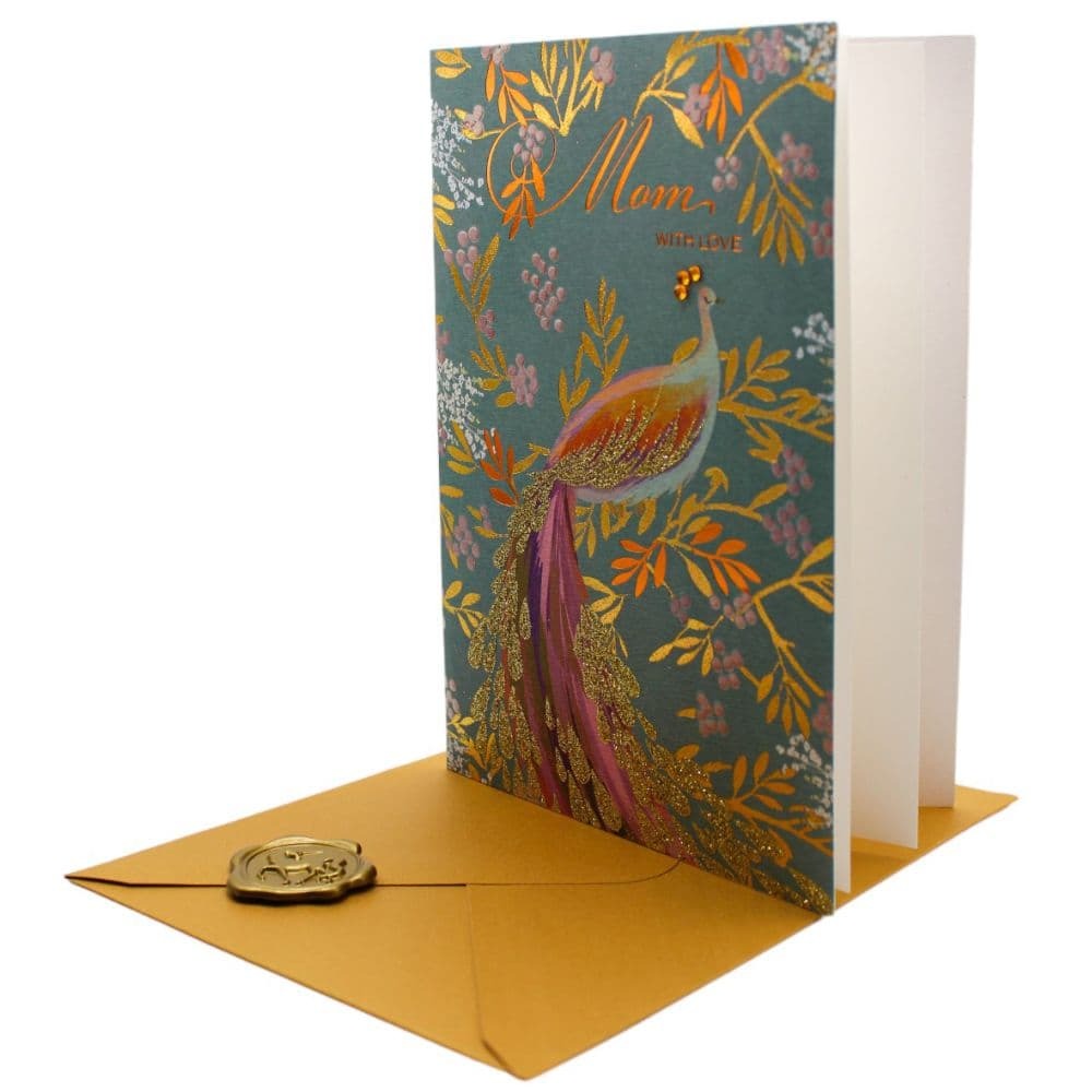 Peacock On Teal Mother's Day