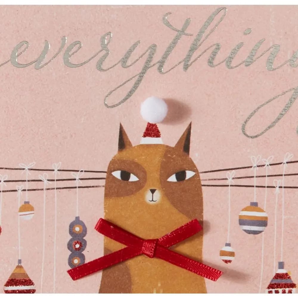 Cat Whisker Tree Christmas Card