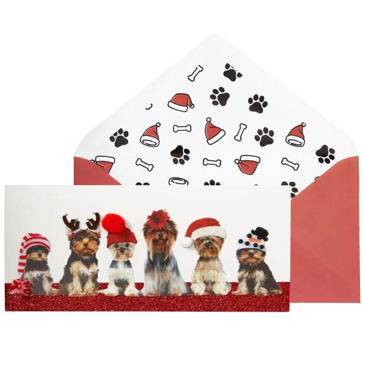 Photo Dogs W/Christmas Hats Christmas Card
