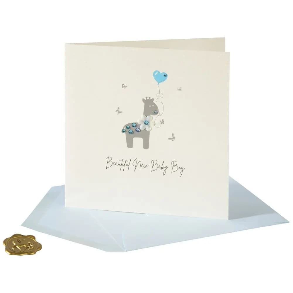 Beautiful Boy Baby Congratulations Card