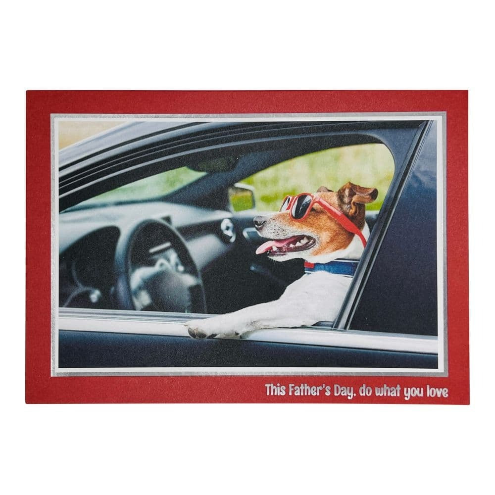 Photo Driving Dog Fathers Day Card