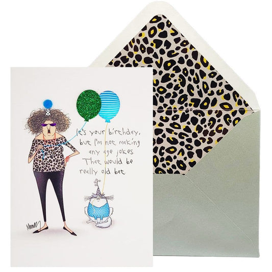 Old Bat Birthday Card