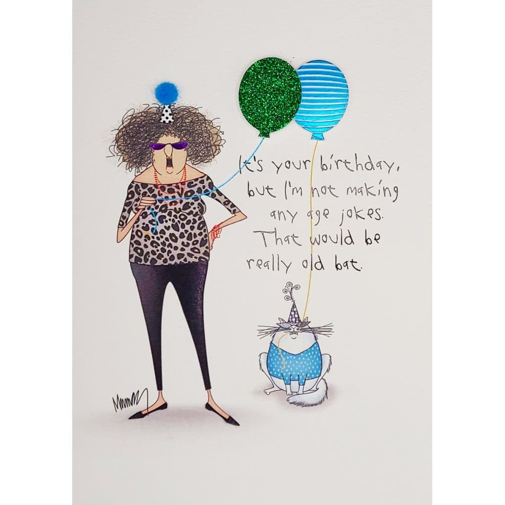 Old Bat Birthday Card