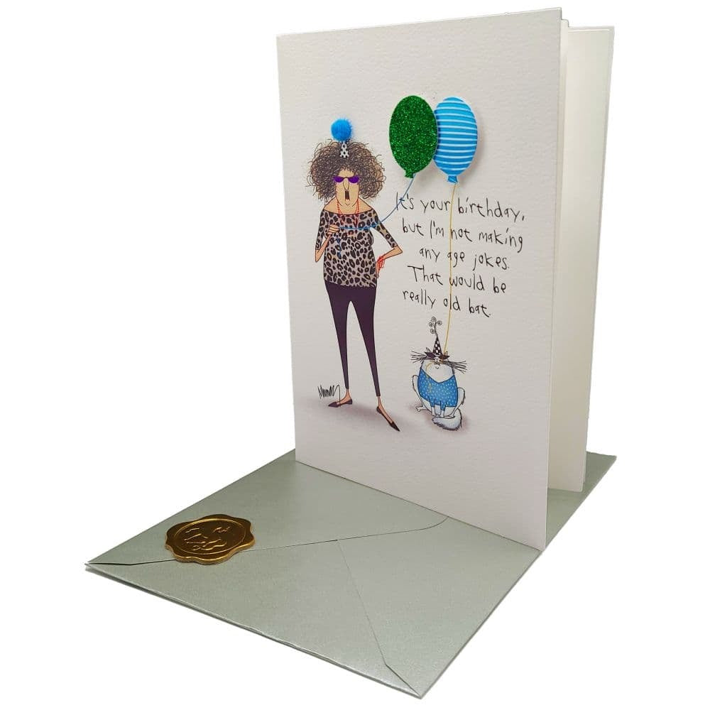 Old Bat Birthday Card