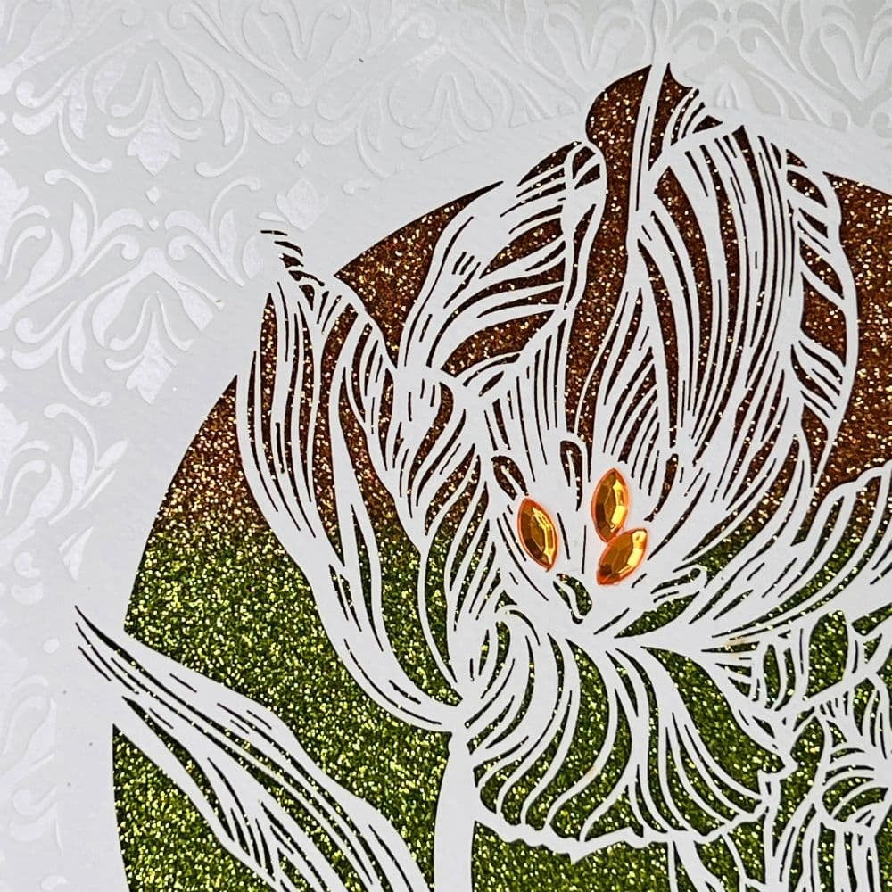 Ombre Glitter Tulip Easter Card