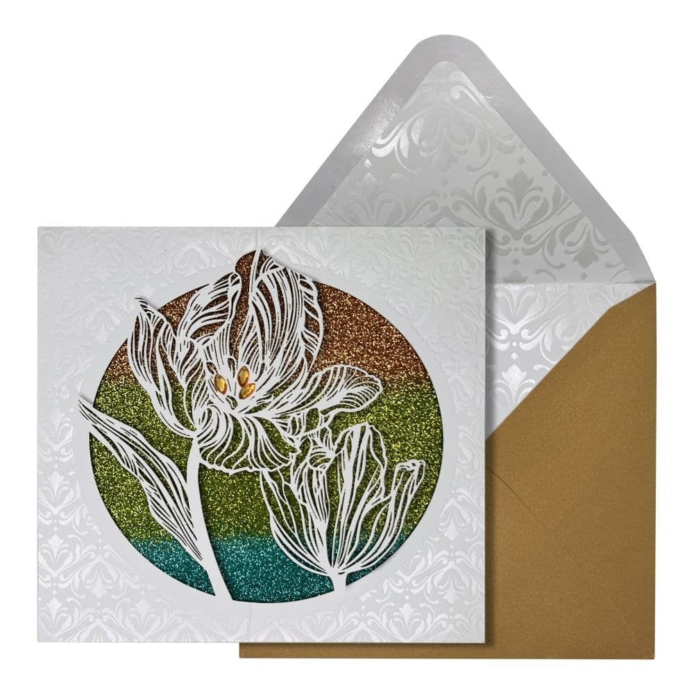 Ombre Glitter Tulip Easter Card