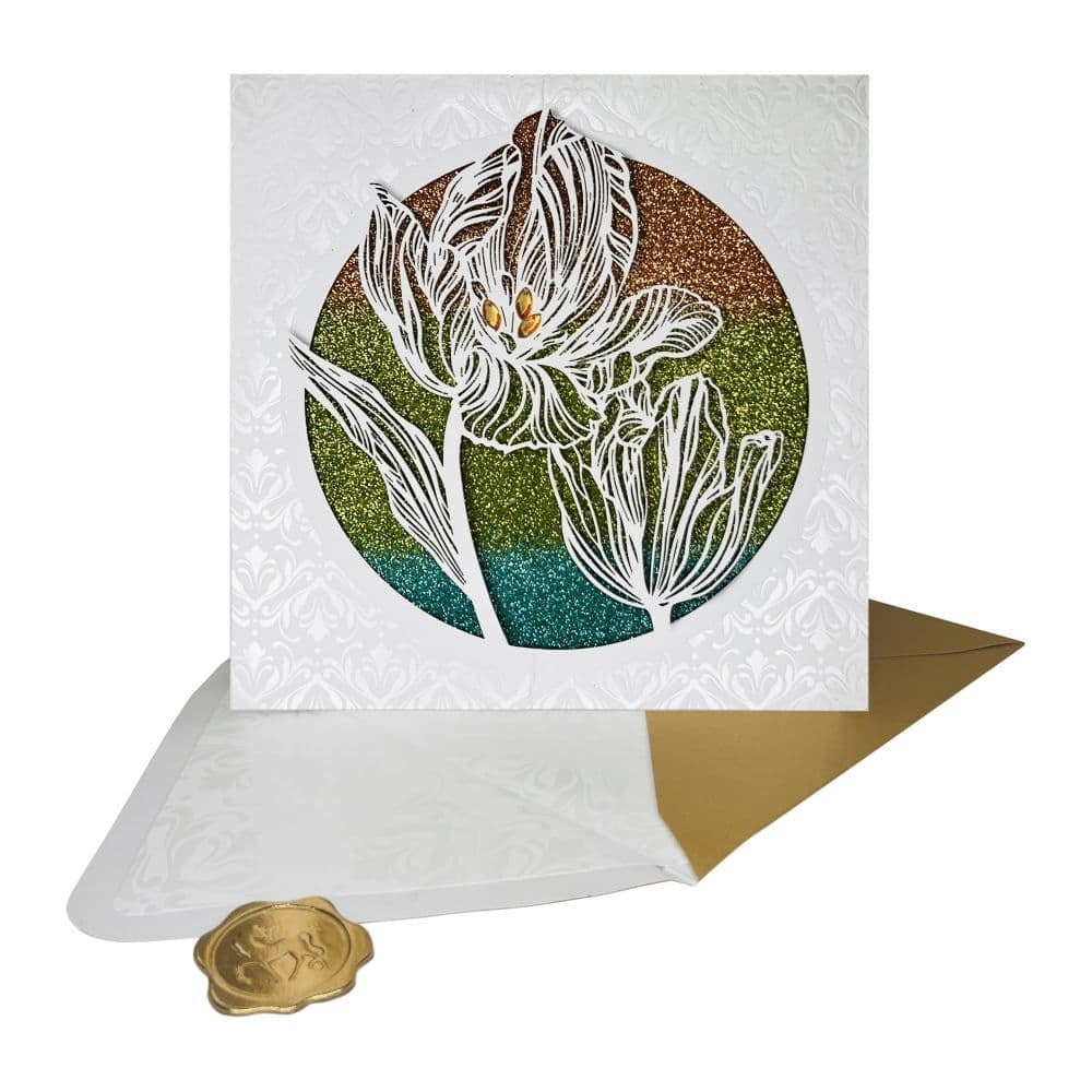 Ombre Glitter Tulip Easter Card