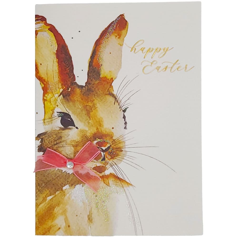 Watercolor Rabbit Easter Card