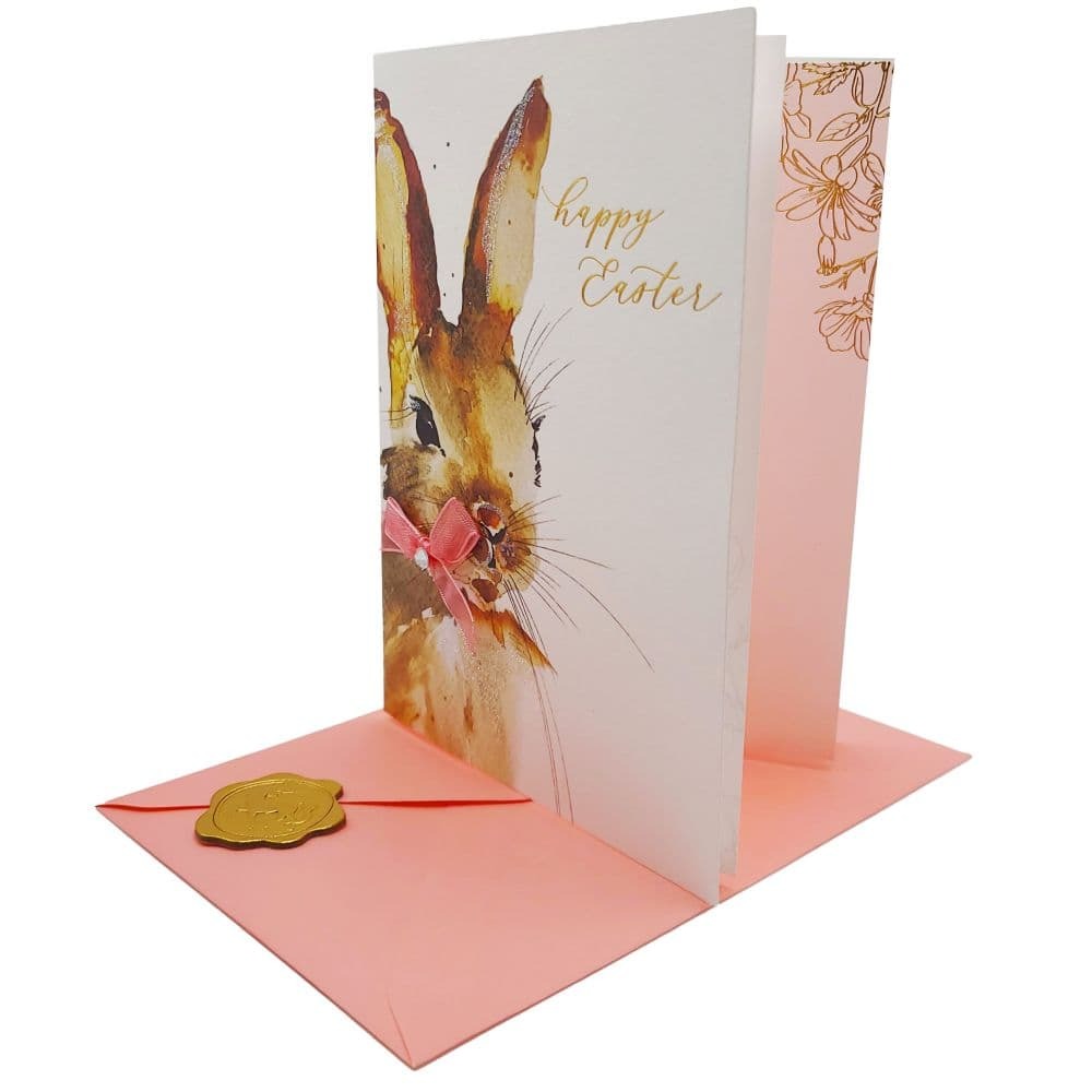 Watercolor Rabbit Easter Card