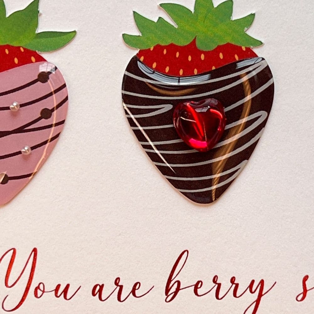 Handmade Dipped Berries Valentine’s Card