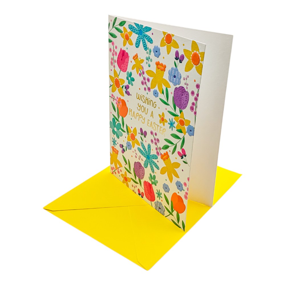 Multi Flower Toss Easter Card