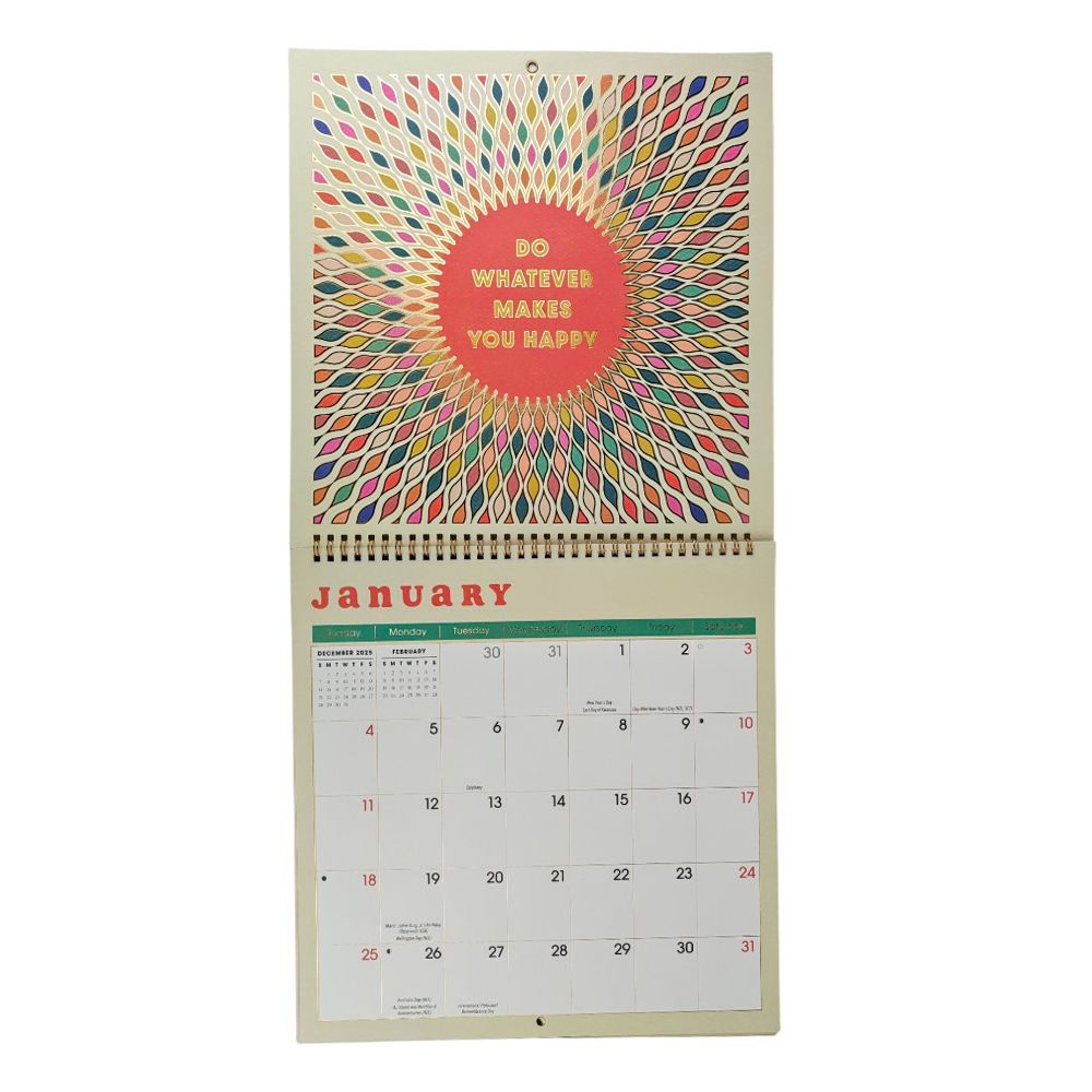 Sunshine Affirmations 2026 Wall Calendar
