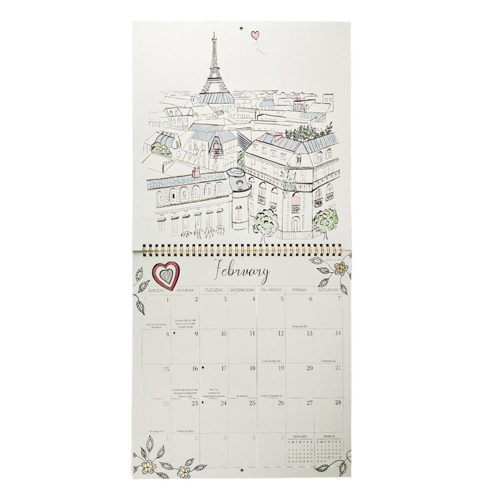 Paris 2026 Wall Calendar