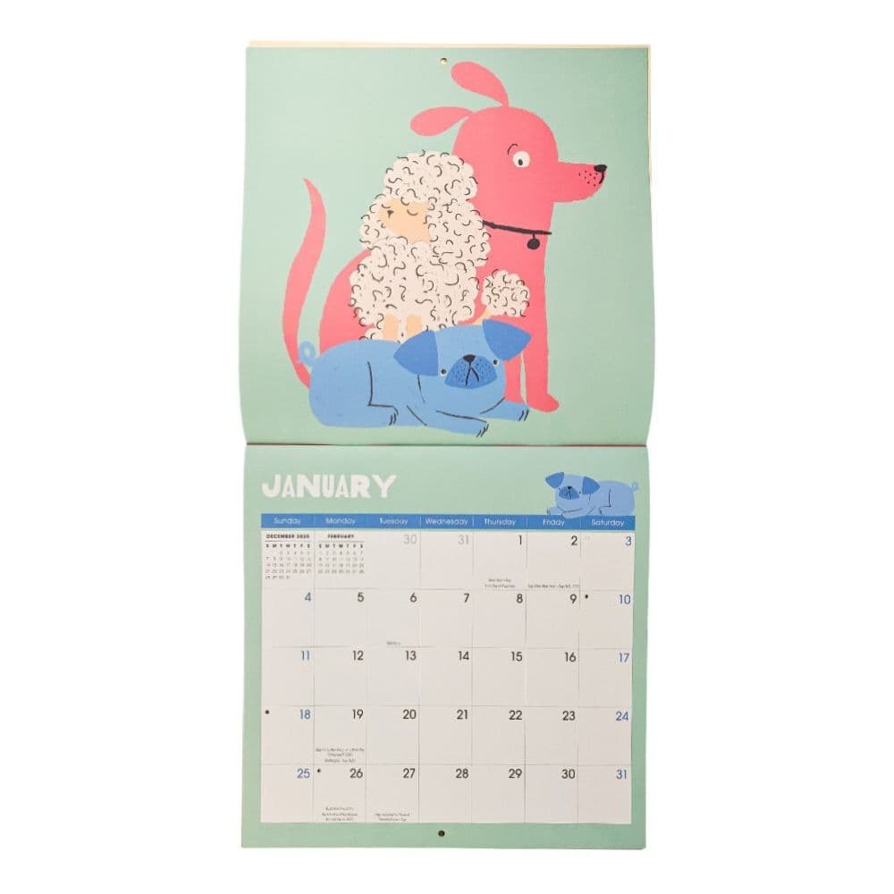 Funky Dogs 2026 Wall Calendar
