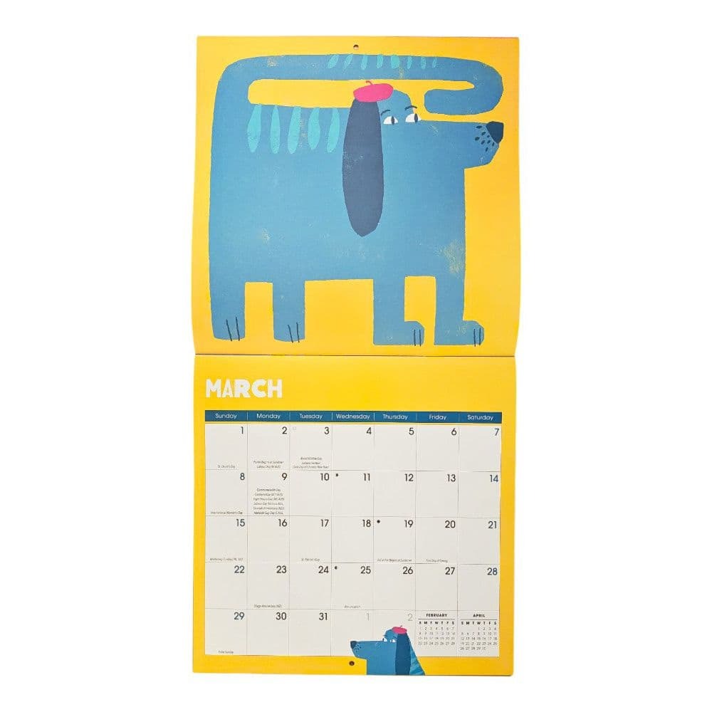 Funky Dogs 2026 Wall Calendar