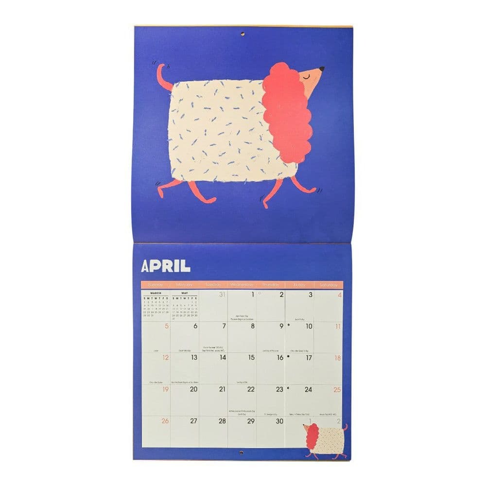 Funky Dogs 2026 Wall Calendar