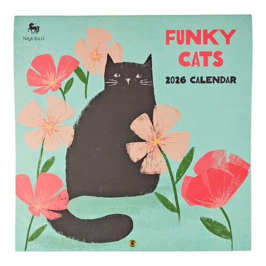 Funky Cats 2026 Wall Calendar