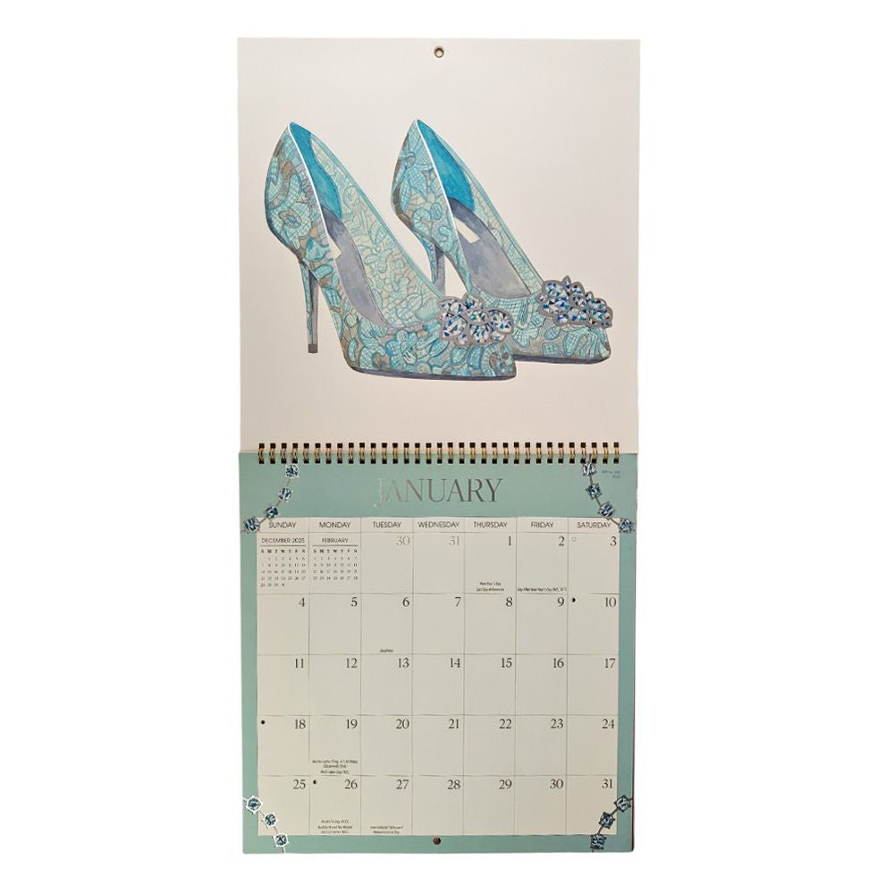 Exquisite Shoes 2026 Wall Calendar