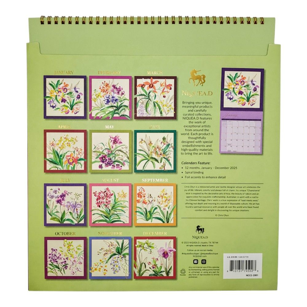 Exotic Orchids 2026 Wall Calendar