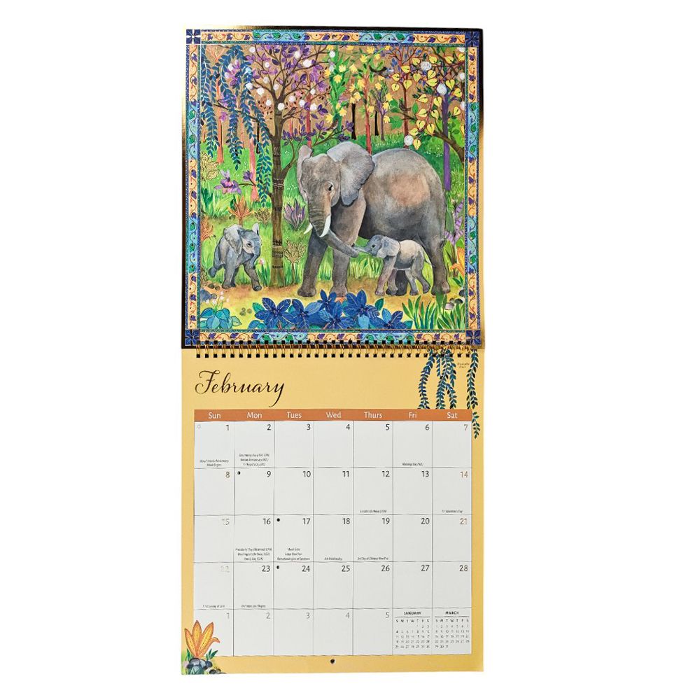 Exotic Animals 2026 Wall Calendar