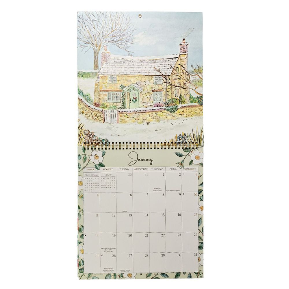 Cozy Cottage 2026 Wall Calendar