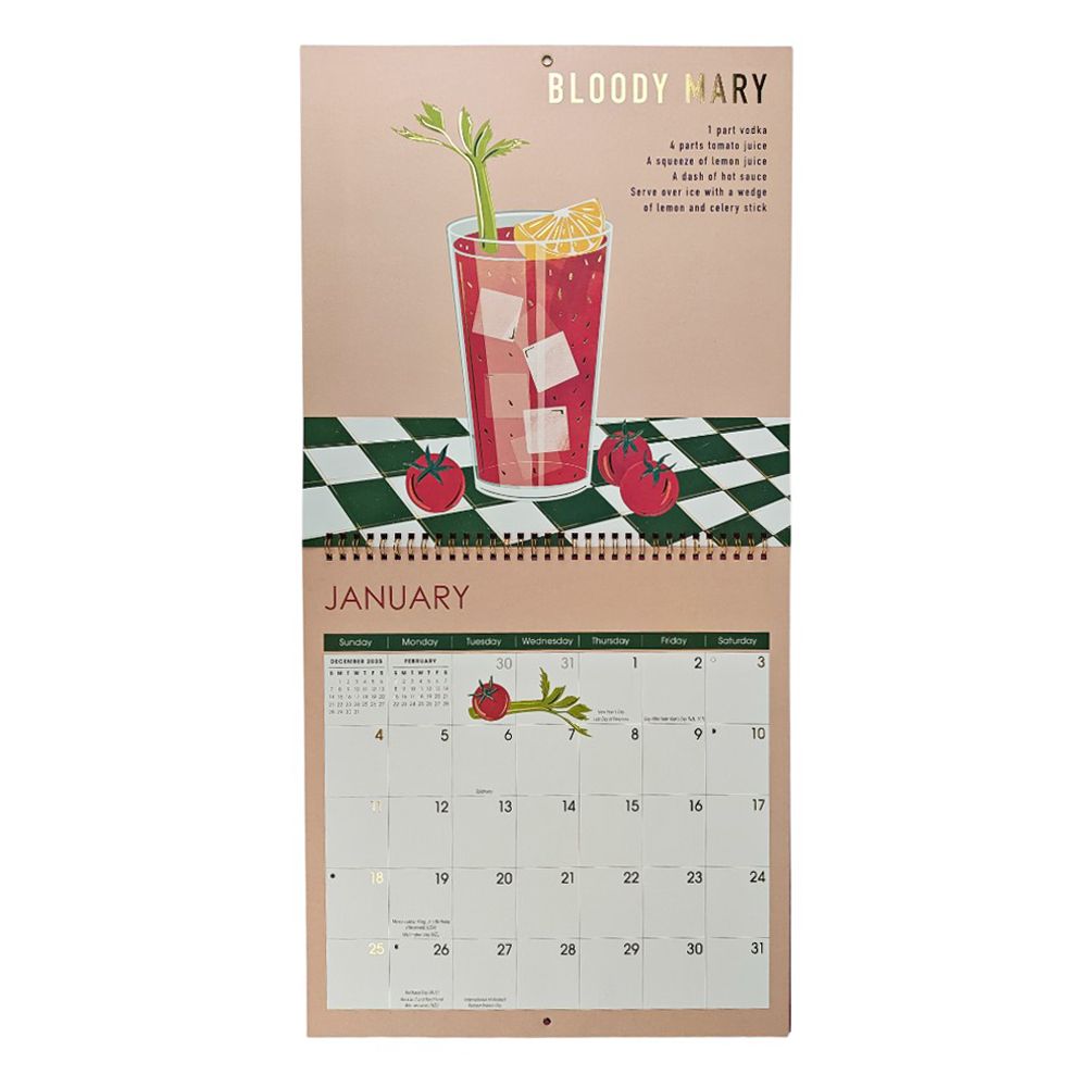 Cocktail Edit 2026 Wall Calendar
