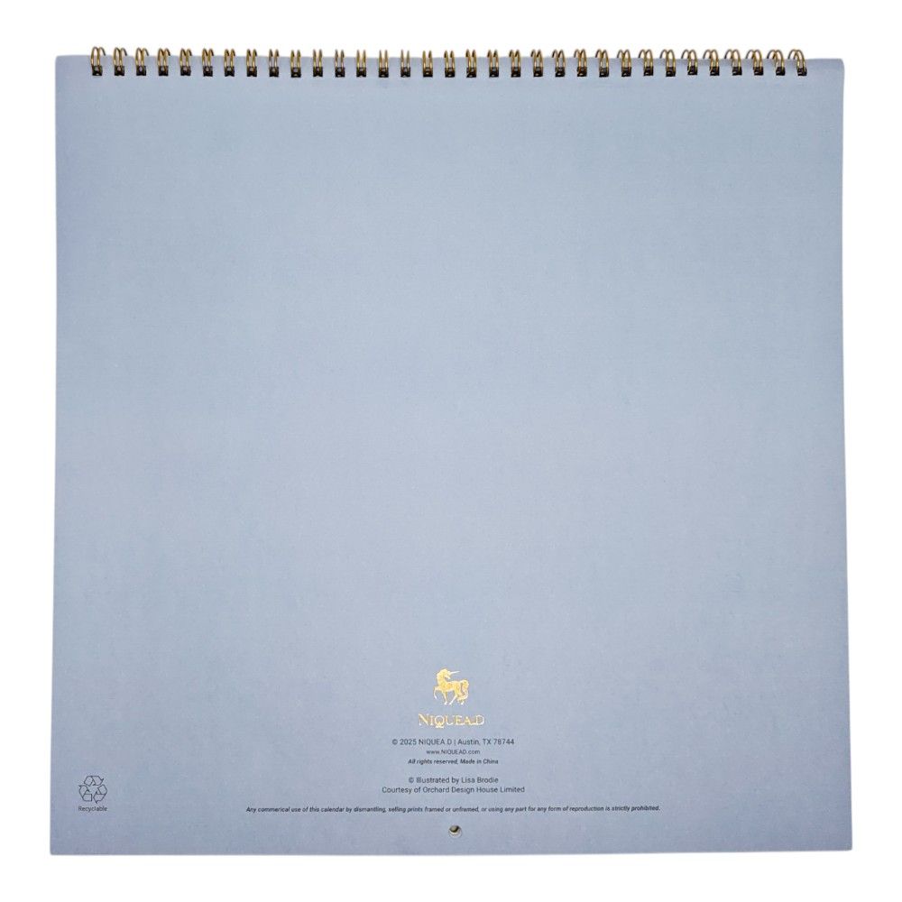 China Blue 2026 Wall Calendar