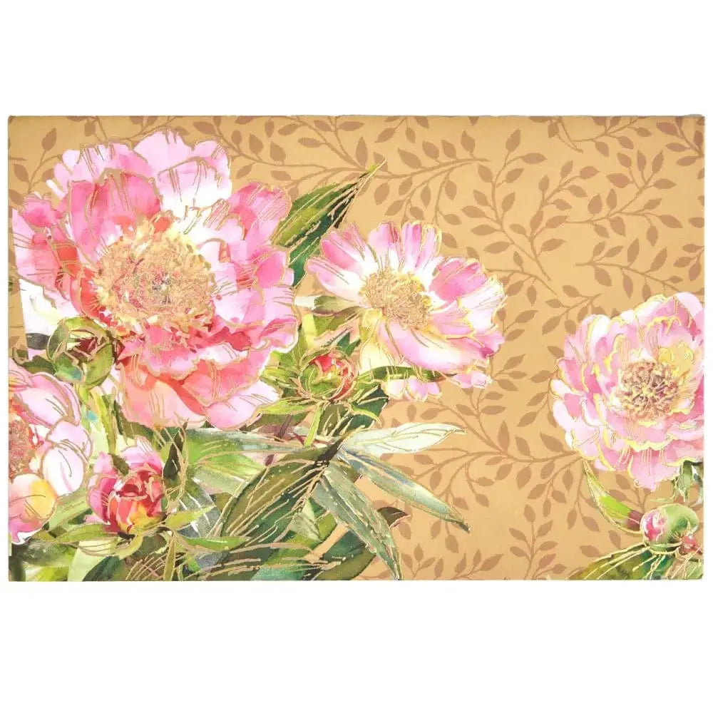 Peony on Gold Collector's Edition Birthday Card