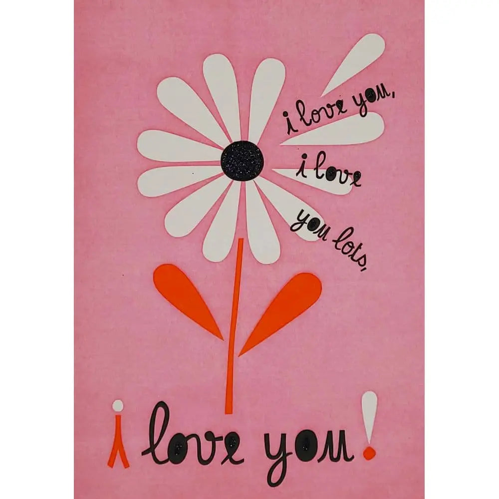 Love You Flower Valentine's Day Card