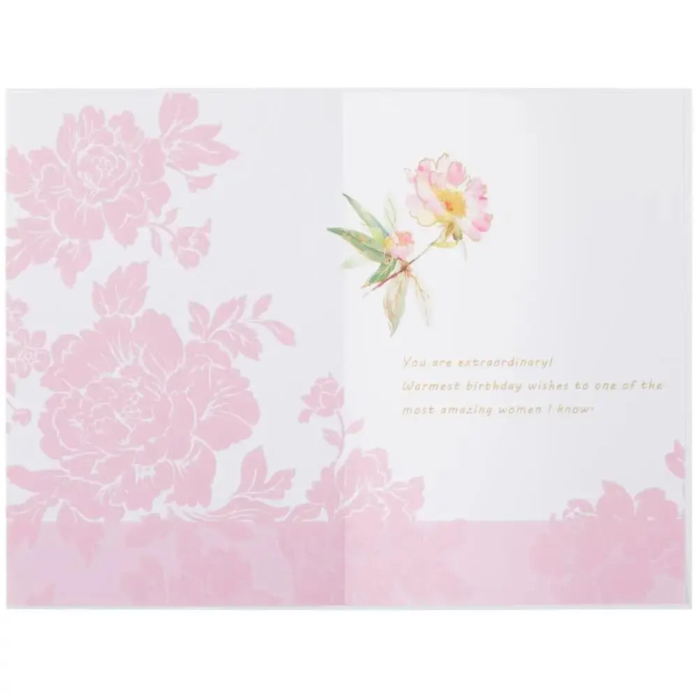 Peony on Gold Collector's Edition Birthday Card