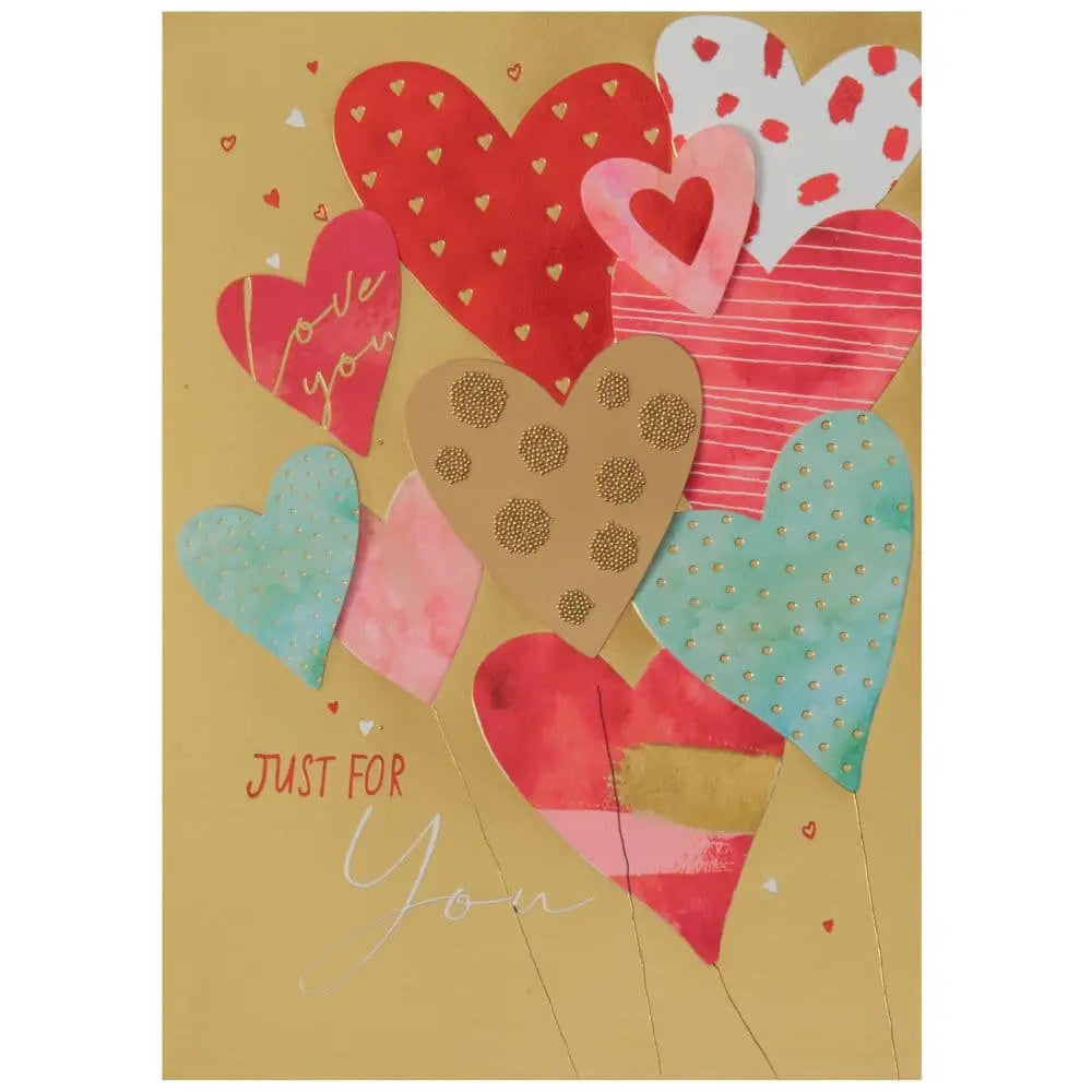 Patterned Hearts Valentine's Day Card